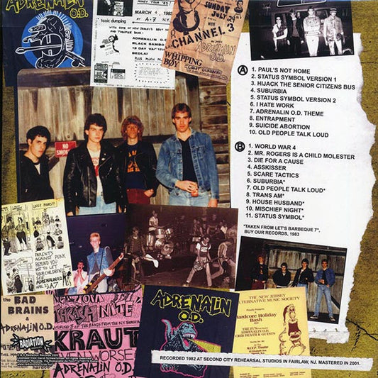 Adrenalin OD - The Barbeque Years: Rare & Unreleased 1982 Demos (ltd. ed.) (orange vinyl) (remastered)