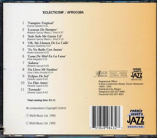 Afrocuba - Eclecticism