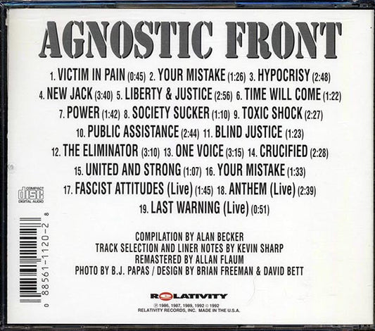 Agnostic Front - The Best Of: To Be Continued