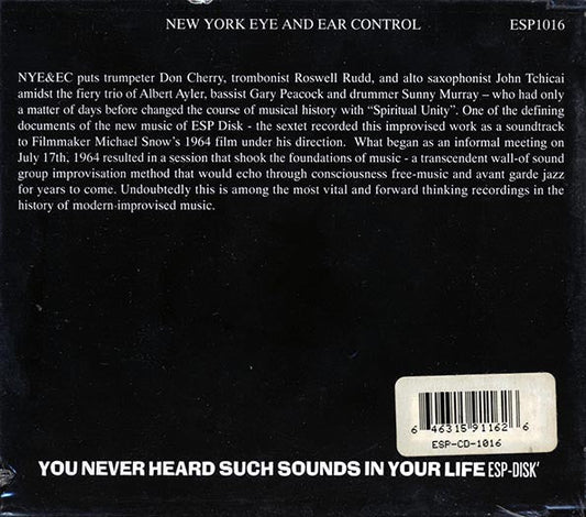 Albert Ayler, Don Cherry, John Tchicai - New York Eye And Ear Control