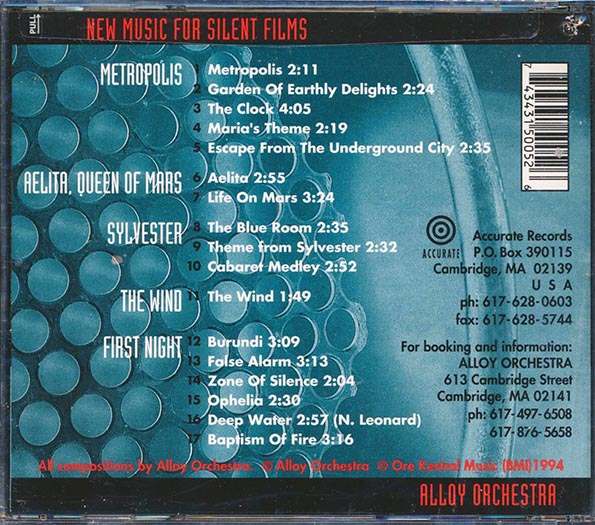 Alloy Orchestra - New Music For Silent Films (remastered)
