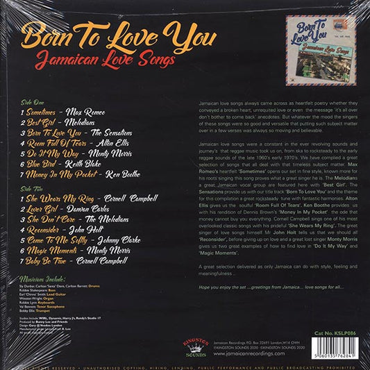 Alton Ellis, Ken Boothe, The Melodians, Etc. - Born To Love You: Jamaican Love Songs