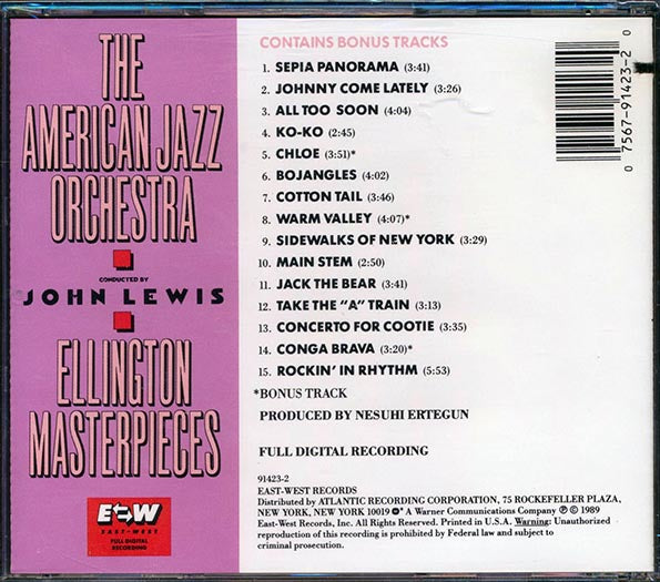 American Jazz Orchestra - Ellington Masterpieces (marked/ltd stock)