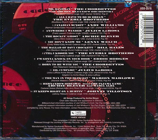Andy Williams, The Chordettes, The Everly Brothers, Etc. - The History Of Cadence Volume 1 (marked/ltd stock)