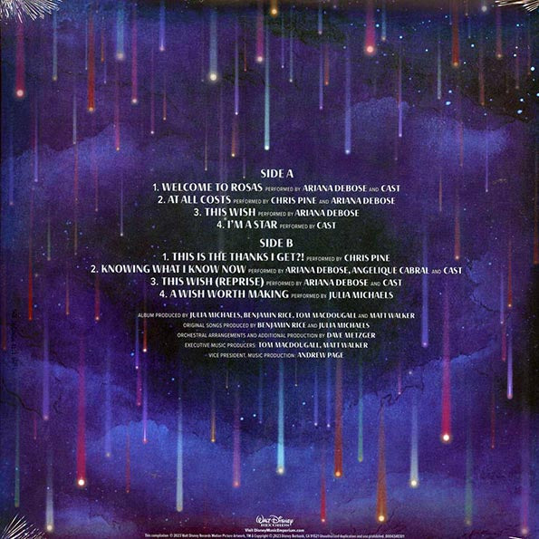 Ariana Debose, Chris Pine, Angelique Cabral, Julia Michaels - Wish: Original Motion Picture Soundtrack (ltd. ed.) (blue splatter vinyl)