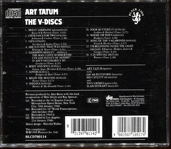 Art Tatum - The V-Discs