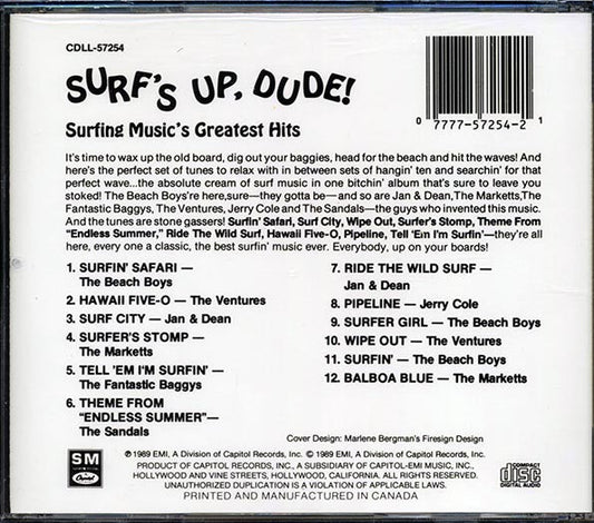 Beach Boys, Ventures, Jan & Dean, Etc. - Surf's Up Dude: Surfing Music's Greatest Hits