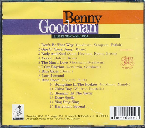 Benny Goodman - Live In New York 1938