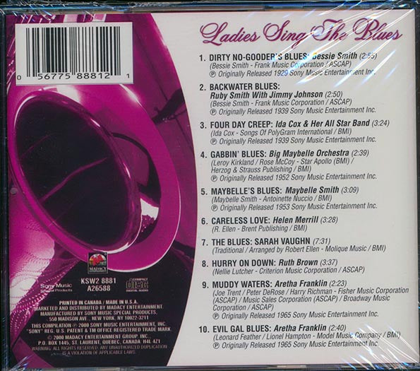 Bessie Smith, Aretha Franklin, Sarah Vaughn, Etc. - Ladies Sing The Blues