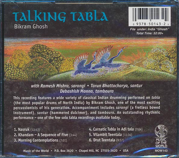 Bikram Ghosh - Talking Tabla: North Indian Tabla With Sarangi & Santur Accompaniment