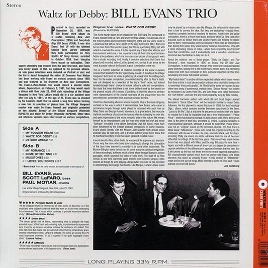 Bill Evans Trio, Scott LaFaro, Paul Motian - Waltz For Debby (+bonus track) (ltd. ed.) (180g) (clear vinyl)
