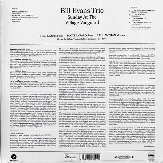 Bill Evans Trio - Sunday At The Village Vanguard (ltd. ed.) (180g) (remastered)