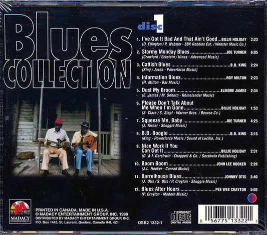 Billie Holiday, Ray Charles, John Lee Hooker, Etc. - Blues Collection 1 CD