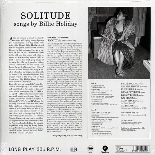 Billie Holiday - Solitude (ltd. ed.) (180g) (remastered)