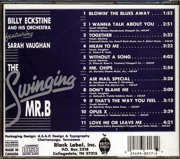 Billy Eckstine & His Orchestra - The Swinging Mr. B