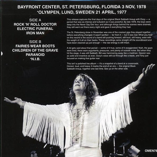 Black Sabbath - The Omen: St. Petersburg, Florida 1978 & Lund, Sweden 1977