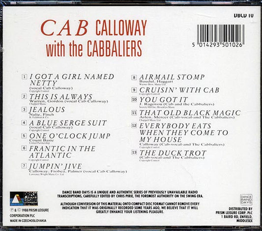 Cab Calloway & Orchestra, The Cabbaliers - Frantic In The Atlantic