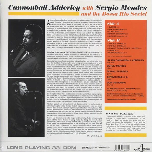 Cannonball Adderley, Sergio Mendes & Bossa Rio Sextet - Cannonball Adderley With Sergio Mendes And Bossa Rio Sextet (+2 bonus tracks) (ltd. ed.) (180g)
