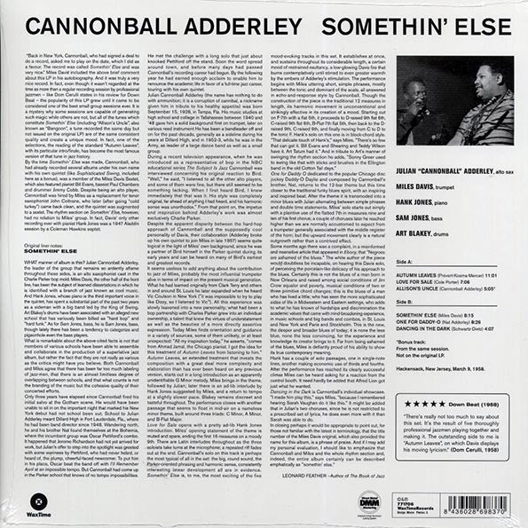 Cannonball Adderley - Somethin' Else (ltd. ed.) (180g) (remastered)