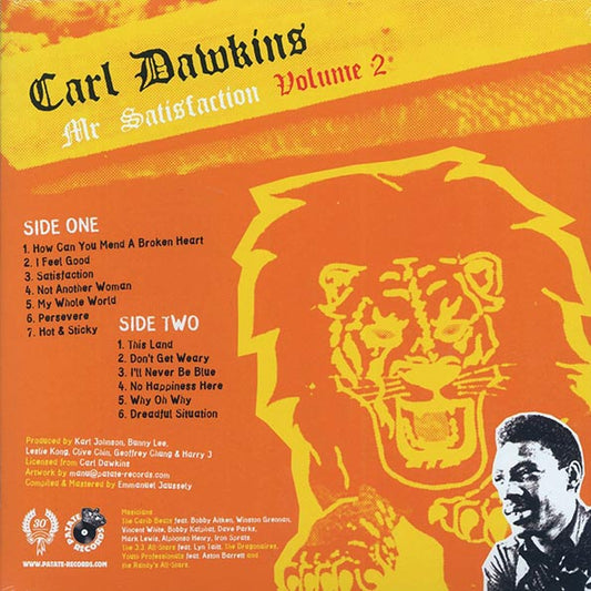 Carl Dawkins - Mr. Satisfaction Volume 2: 13 Hot Soulful Rocksteady & Reggae Tunes From 1966-1976
