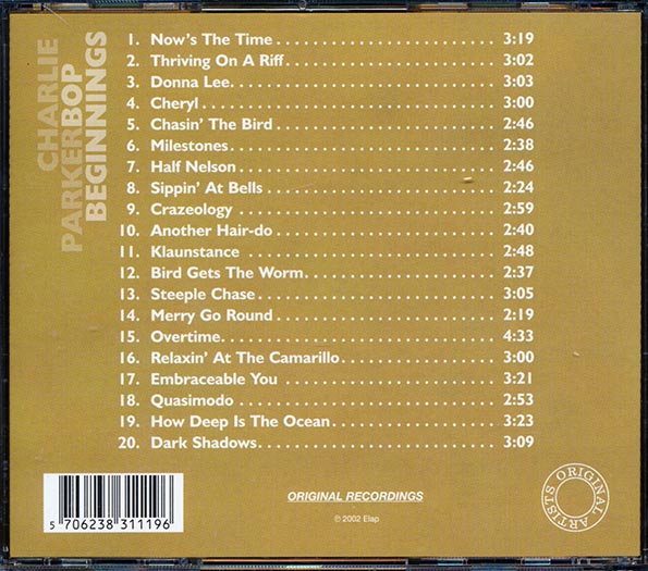 Charlie Parker - Bop Beginnings (20 tracks)