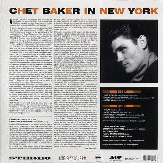 Chet Baker - In New York (+bonus track) (ltd. ed.) (180g)