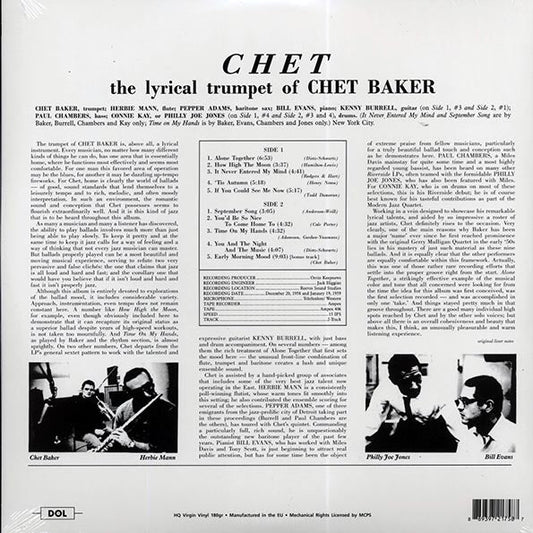 Chet Baker - The Lyrical Trumpet Of Chet Baker (180g)