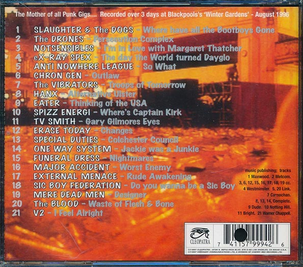 Chron Gen, Slaughter & The Dogs, Major Accident, Etc. - Holidays In The Sun: Blackpool 1996 Celebrating 20 Years Of Punk! (21 tracks) (marked/ltd stock)