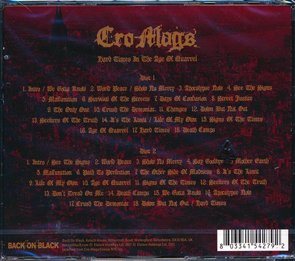Cro-Mags - Hard Times In The Age Of Quarrel (36 tracks) (2xCD)