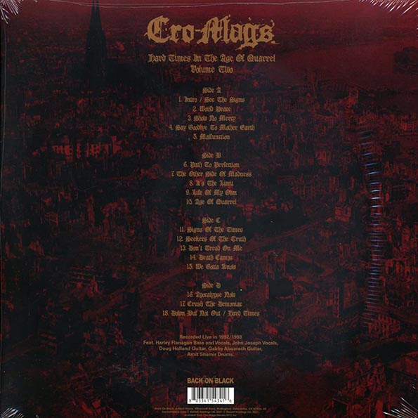 Cro-Mags - Hard Times In The Age Of Quarrel Volume 2 (2xLP)