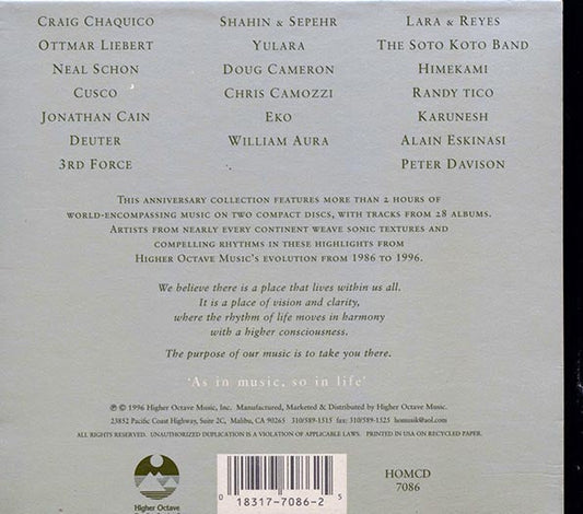 Cusco, Neal Schon, 3rd Force, Ottmar Liebert, Craig Chaquico, Etc. - Higher Octave Music Evolution 1986-1996 (30 tracks) (2xCD) (incl. large booklet) (deluxe 4-fold digipak)