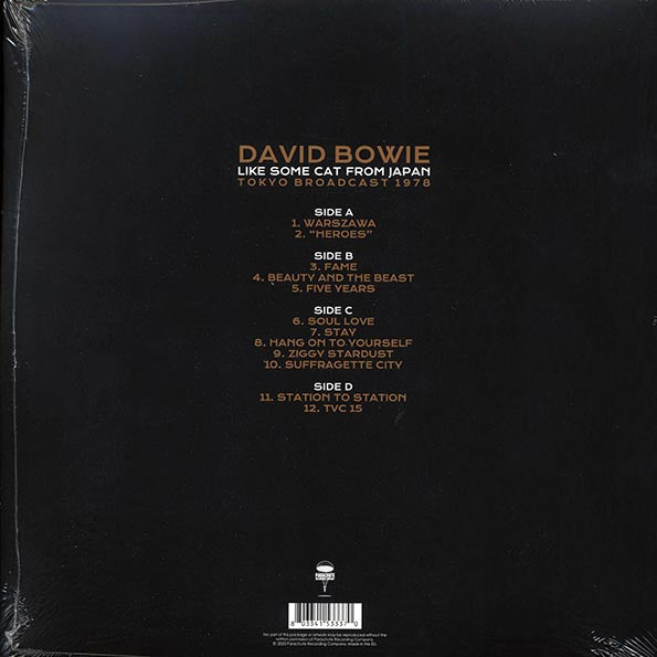 David Bowie - Like Some Cat From Japan: Tokyo Broadcast 1978 (2xLP)
