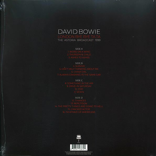 David Bowie - London Bye Bye Ta Ta: The Astoria Broadcast 1999 (2xLP)