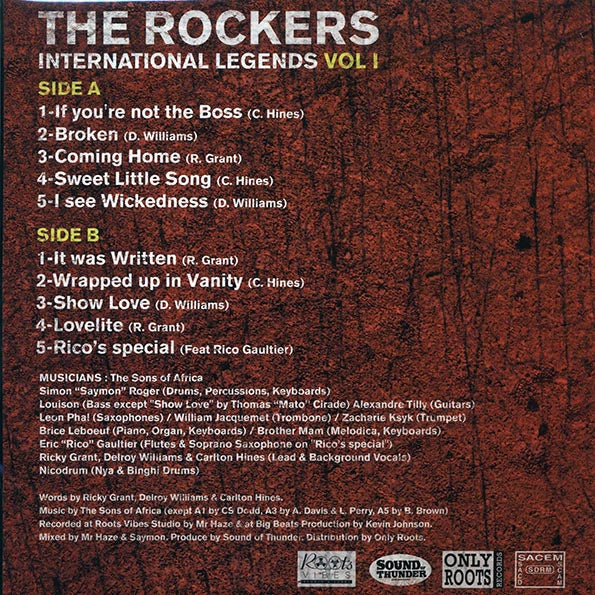 Delroy Williams, Carlton Tetrack Hines, Ricky Grant - The Rockers International Legends Showcase Volume 1