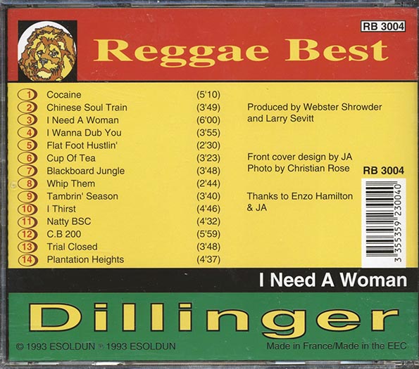 Dillinger - I Need A Woman