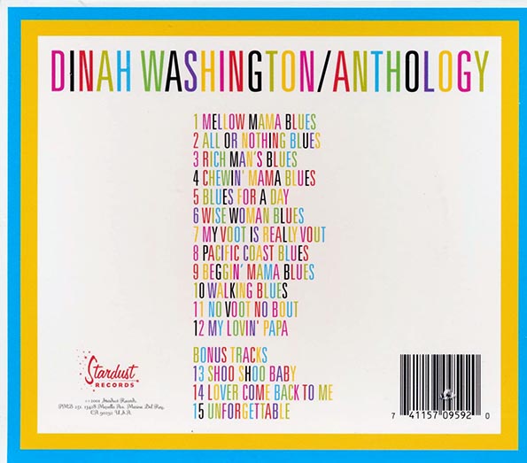 Dinah Washington - Anthology (marked/ltd stock) CD