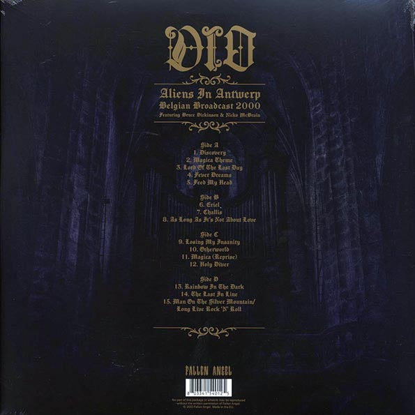 Dio, Bruce Dickinson, Nicko McBrain - Aliens In Antwerp Belgian Broadcast 2000 (2xLP) (clear/black splatter vinyl)