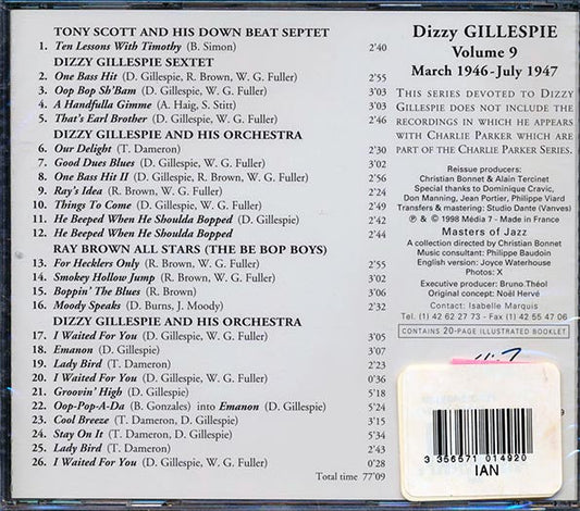 Dizzy Gillespie - Complementary Works Volume 9: 1946-1947