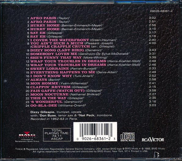 Dizzy Gillespie - Dizzy Gillespie In Paris Volume 2 (marked/ltd stock)