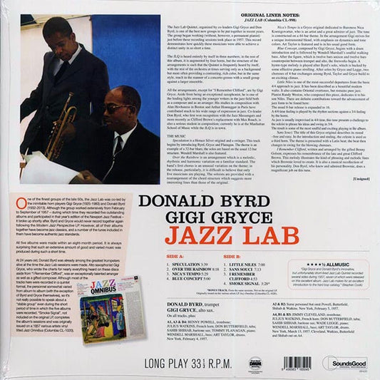 Don Byrd, Gigi Gryce - Jazz Lab (+bonus track) (ltd. ed.) (180g)