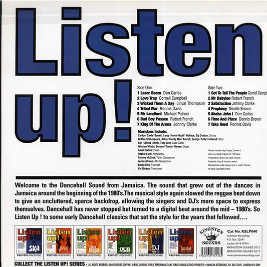 Don Carlos, Linval Thompson, Michael Palmer, Etc. - Listen Up! Dancehall Originals (180g)