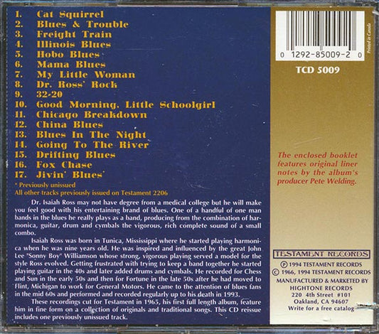 Dr. Isaiah Ross - Call The Doctor: Breakdowns And Blues By Mississippi One-Man Band Dr. Isaiah Ross (marked/ltd stock)