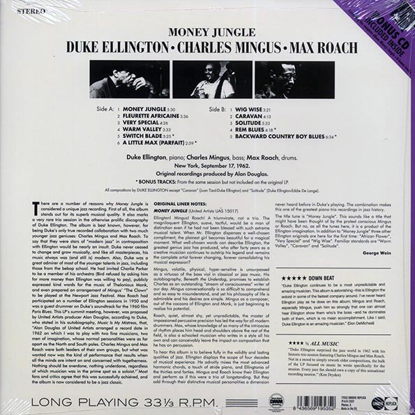 Duke Ellington, Charlie Mingus, Max Roach - Money Jungle (+8 bonus tracks) (ltd. ed.) (180g) (incl. CD)