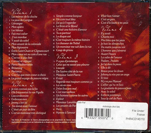 Edith Piaf - Anthologie (77 tracks) (4xCD)