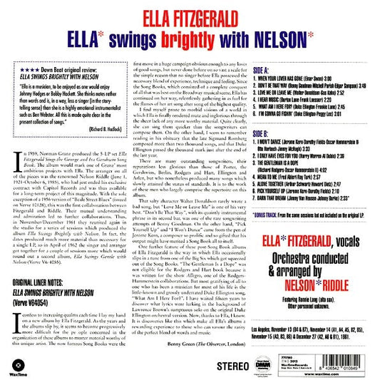 Ella Fitzgerald, Nelson Riddle - Ella Swings Brightly With Nelson (180g)