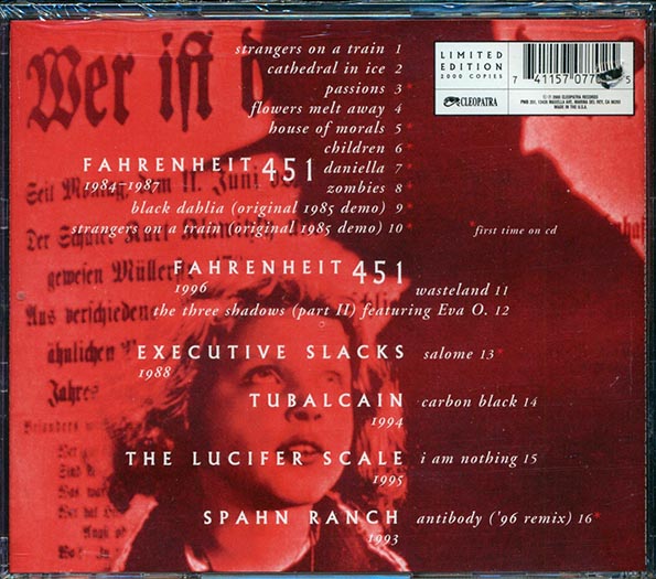 Fahrenheit 451 - The Gothic Years And After (marked/ltd stock) CD