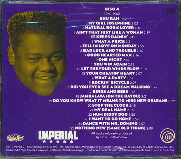 Fats Domino - They Call Me The Fat Man: The Legendary Imperial Recordings Disc 4 (25 tracks)