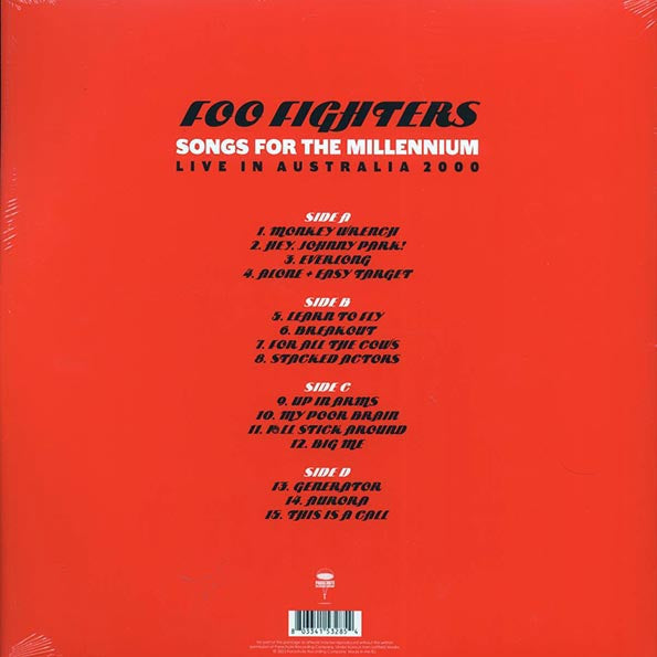 Foo Fighters - Songs For The Millennium: Live In Australia 2000 (ltd. ed.) (2xLP) (clear vinyl)