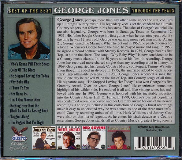 George Jones - Best Of The Best: Through The Years
