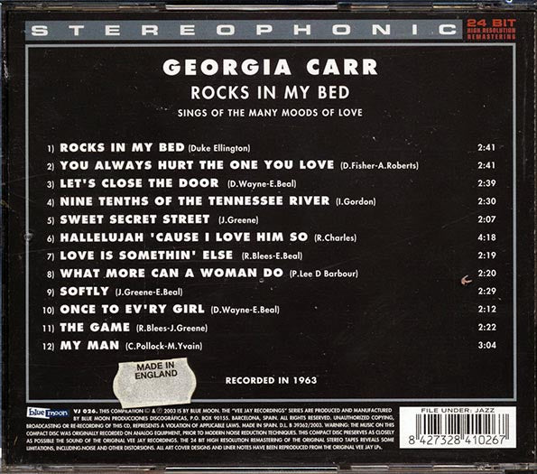 Georgia Carr - Rocks In My Bed: Sings Of The Many Moods Of Love
